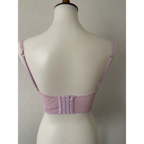 Victoria's Secret Bra Bustier Plunge Lace Polka Dot Lingerie - Picture 9 of 14